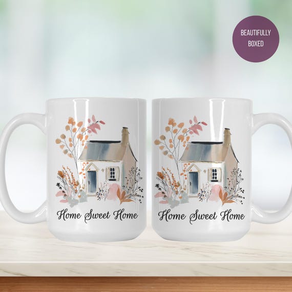Personalized Watercolor Cottage House Mug -Custom Housewarming Gift - New Home Owner