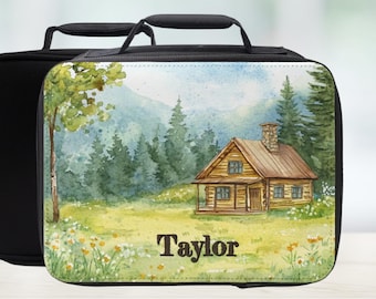 Custom Spring Cabin Insulated Lunch Bag - Wilderness Lunchbox For Nature Lovers