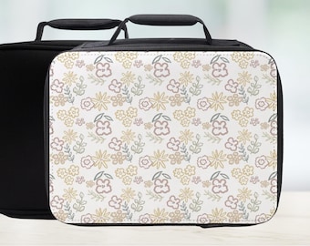 Earth Tone Floral  Insulated Lunch Bag - Pattern Lunchbox