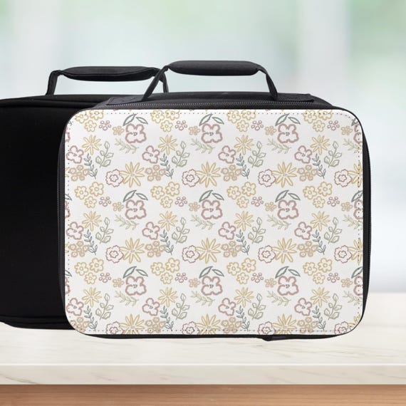 Earth Tone Floral  Insulated Lunch Bag - Pattern Lunchbox