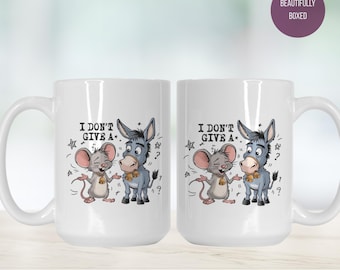 I Don't Give A Rats Ass Ceramic Mug Deluxe 15oz. - Funny Sarcasm Gift