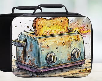 Burnt Toast Insulated Lunch Bag - Cartoon Art Lunchbox