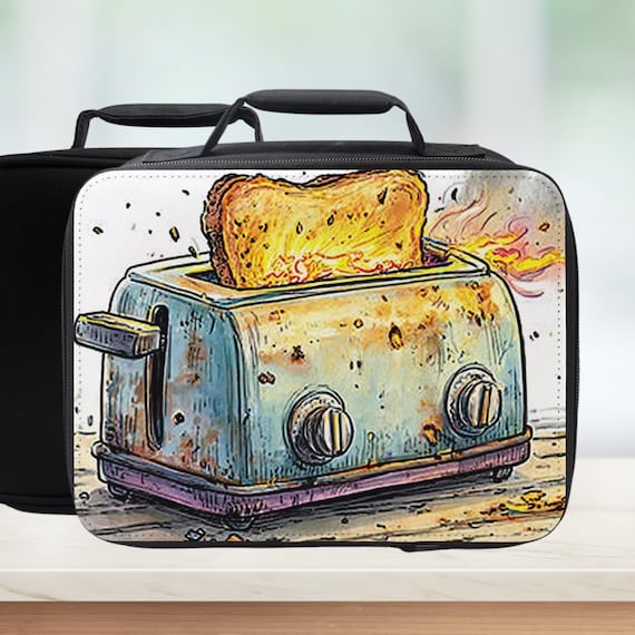 Burnt Toast Insulated Lunch Bag - Cartoon Art Lunchbox