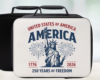 Lady Liberty 250 Years Insulated Lunch Bag - Semi-quincentennial  Lunchbox