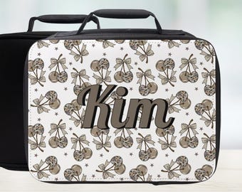 Custom Camo Cherry Insulated Lunch Bag - Personalized Women's Lunchbox