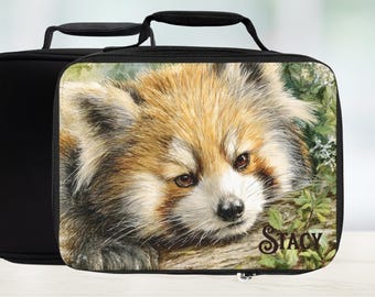 Red Panda Lunch Bag — Personalized Wildlife Insulated Lunchbox
