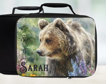 Personalized Mama Bear Lunch Bag — Custom Woodland Animal Lunchbox