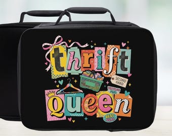 Thrift Queen Insulated Lunch Bag - Trendy Women's Lunchbox