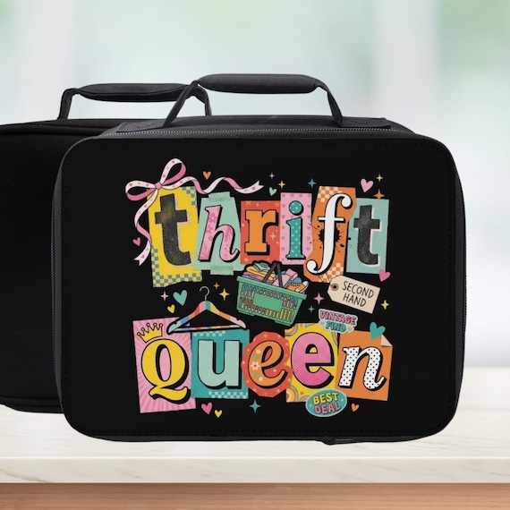 Thrift Queen Insulated Lunch Bag - Trendy Women's Lunchbox