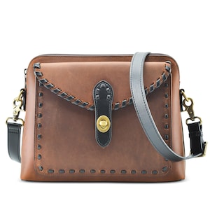 Concealed Carry Evelyn Leather Organizer Crossbody by Lady Conceal - YKK Locking - Ambidextrous - Universal Holster
