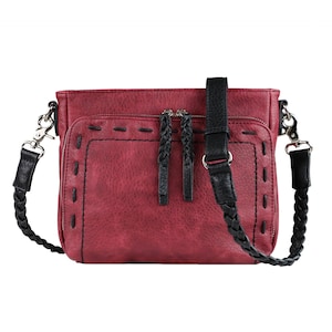 Concealed Carry Skylar Crossbody by Lady Conceal - Locking Zippers and Universal Holster