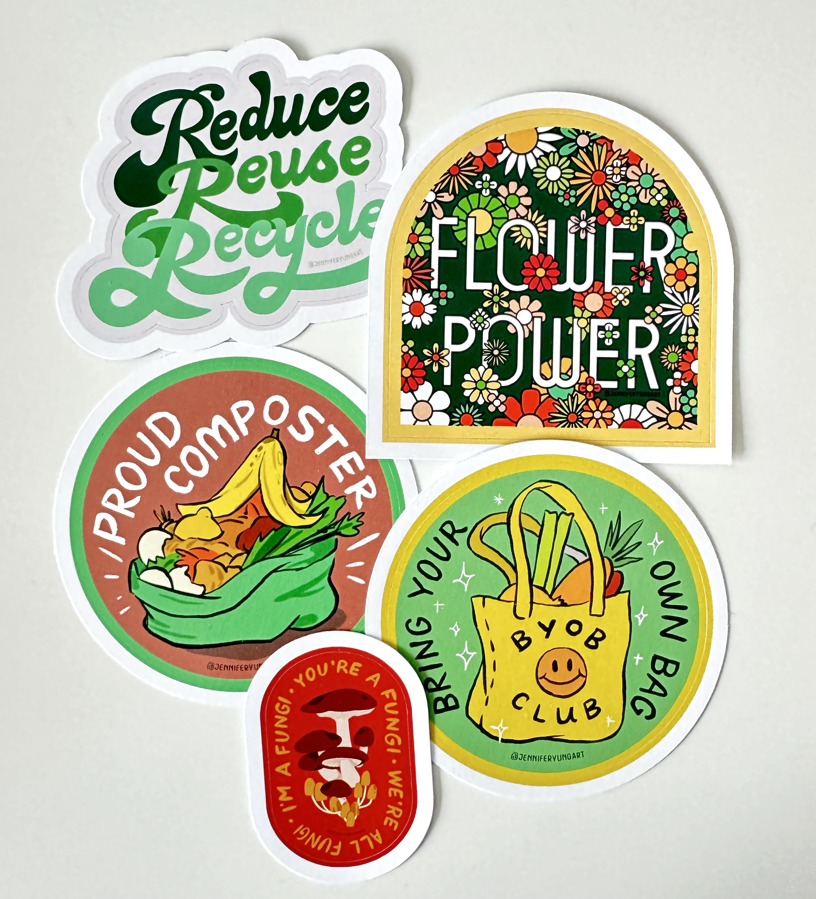 Reduce Reuse Recycle Eco Friendly Sustainable Bottle Laptop Sticker ...