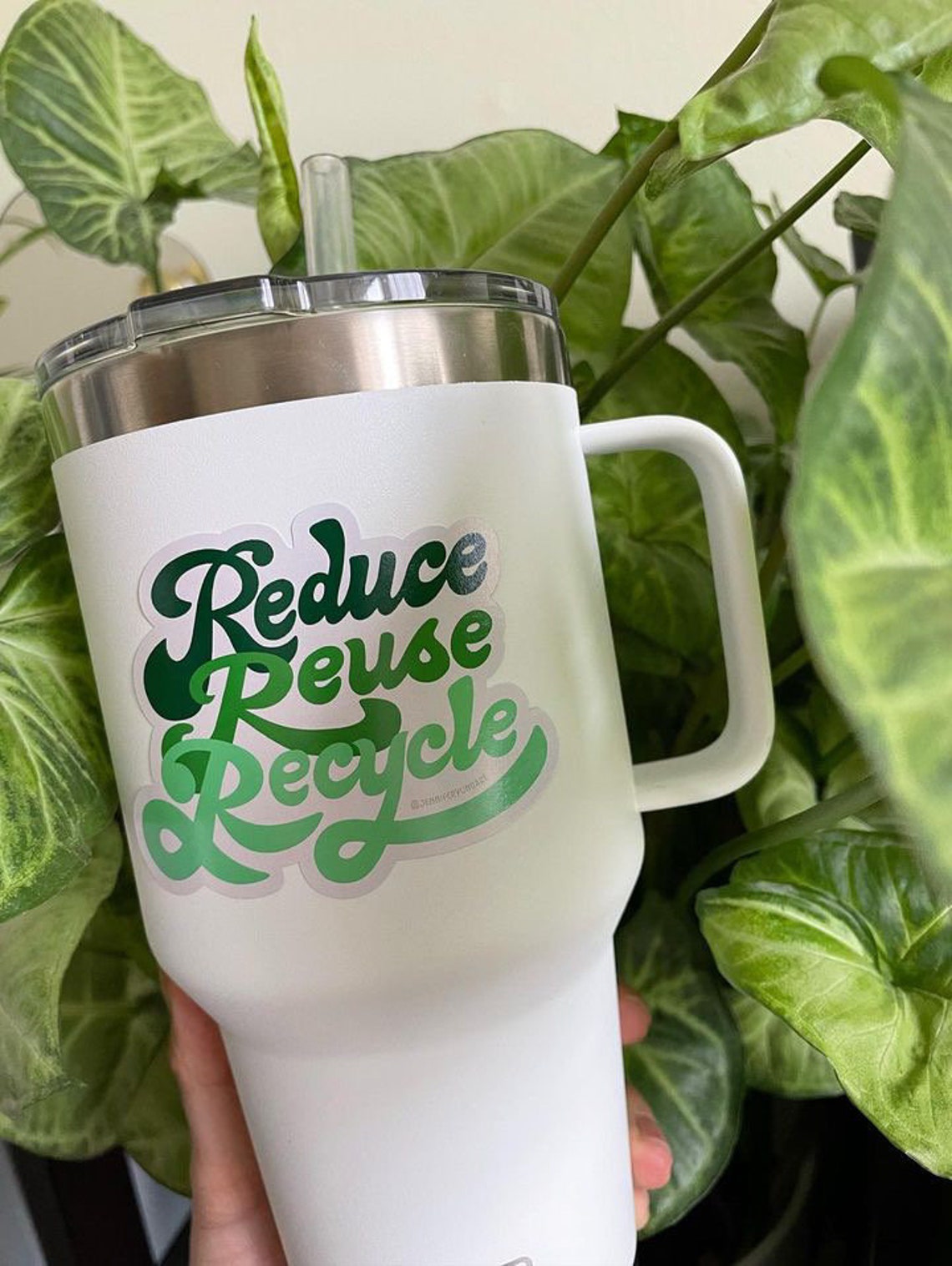 Reduce Reuse Recycle Eco Friendly Sustainable Bottle Laptop Sticker ...