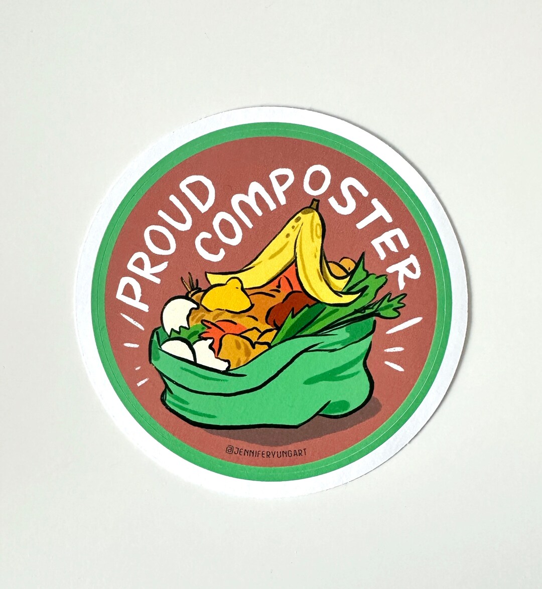 Proud Composter Eco Friendly Sustainable Bottle Laptop Sticker Decal Etsy