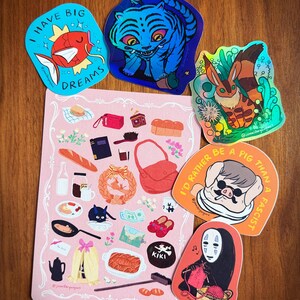 Servizio di consegna Jiji Cat Foodie Articoli Ragazza Femminile Ghibli Set di adesivi Cartolina Stampa artistica immagine 9