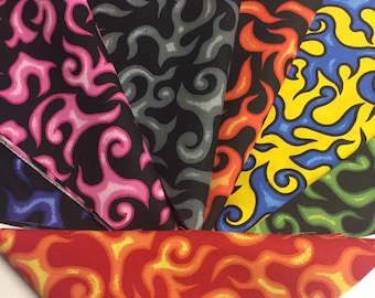 108 Piece Groomer's Wholesale Bulk Value Pack Flame Bandanas