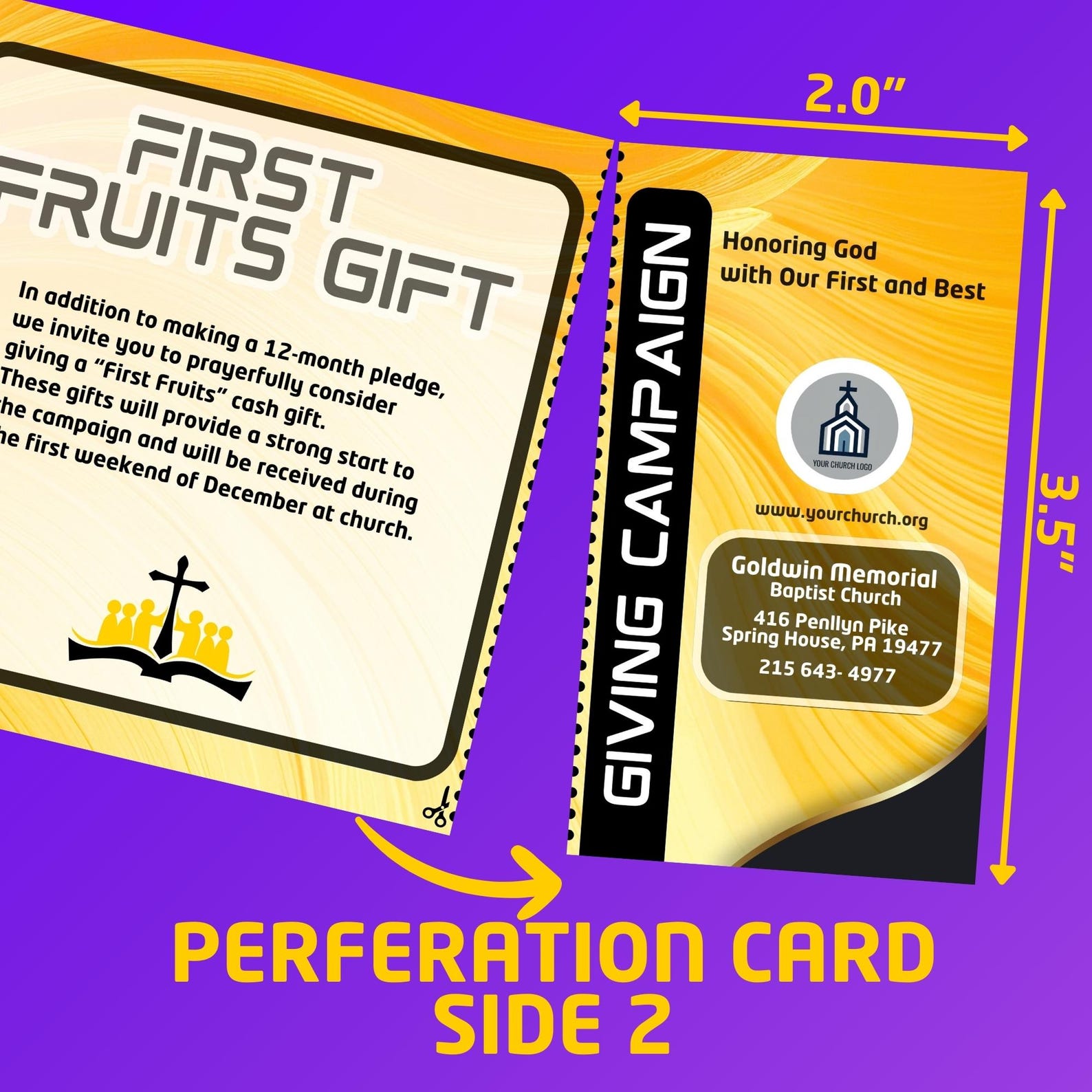 Church Giving Campaign Card Template, Customizable on Canva (digital ...