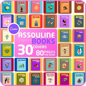 30+ Travel Photo Book Templates, 80 Pages, Home Decoration, Personalized Gift Customizable, Travel Photo Book Models, Original Canva Designs