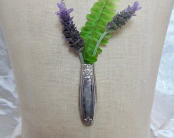 Beautiful Wearable Silver Flower Bud Vase Necklace  //  Gift Idea Unique Handmade - Many to choose from in my shop!!