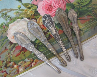 Beautiful Silverware Silver Hair Bun Stick Pick //  Fancy Ornate Rare Patterns Antique SIlver - Many to choose from!!!