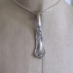 Pendant Necklace Silverware Flatware Silver Chain or Key Chain Keychain Fob Antique Vintage Silver Plate // Many others to choose from
