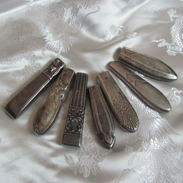 Silverware Flower Bud Vase Magnet or Lapel Pin or Pendant // Made from Old Silver Plate Hollow Handle Knives // Many to choose from!!