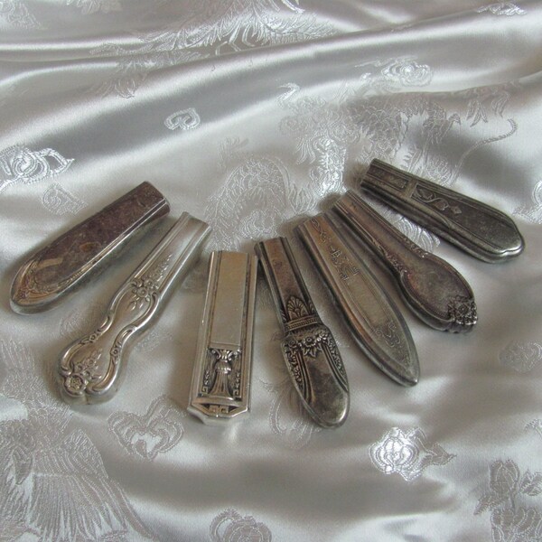 Silverware Flower Bud Vase Magnet or Lapel Pin or Pendant  // Made from Old Silver Plate Hollow Handle Knives // Many to choose from!!