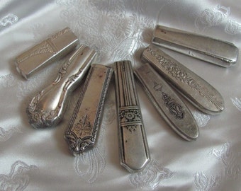 Silverware Flower Bud Vase Magnet or Lapel Pin or Pendant // Made from Old Silver Plate Hollow Handle Knives // Many to choose from!!