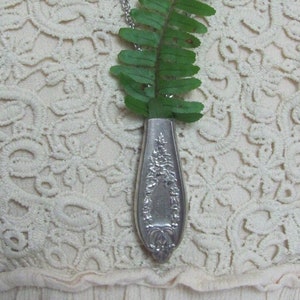 Beautiful Wearable Silver Flower Bud Vase Necklace Pendant Mono H // Many others to choose from