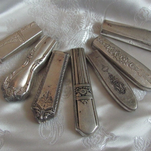 Silverware Flower Bud Vase Magnet or Lapel Pin or Pendant // Made from Old Silver Plate Hollow Handle Knives // Many to choose from!!