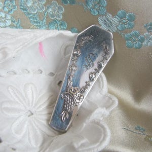 Vintage Silver Mono S Lapel Pin Scarf Pin Brooch Silverware Spoon Handle Monogram Initial - Many to choose from in my shop!!!