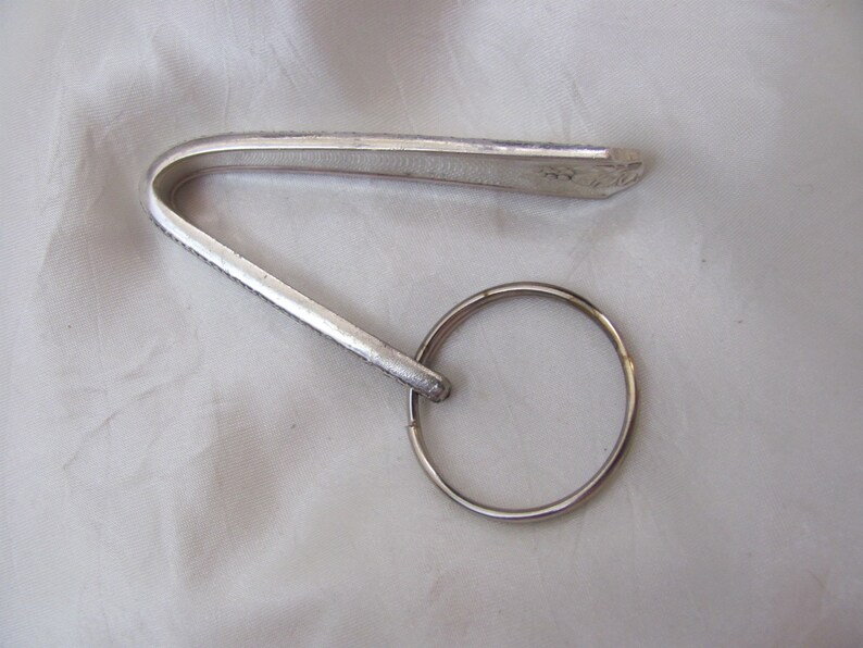 Key Fob Silver Plate Silverware Key Chain Purse Hook Etsy