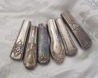 Silberbesteck Blumenknospe Vase Kühlschrankmagnet oder Anstecknadel oder Anhänger // Hergestellt aus Hohlheftmesser aus Silberplatte // Viele in meinem Shop!