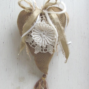 Antiken Zierdeckchen Herz Mini Zierkissen, Quaste, Quaste, Kleinod, Kommode, Türknauf, Dekoration, handgemachtes Unikat