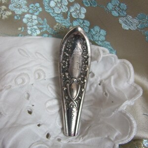 Vintage Silver Mono H Lapel Pin Scarf Pin Brooch Silverware Spoon Handle Monogram Initial - Many to choose from in my shop!!!