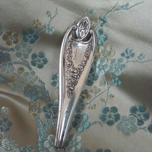 Vintage Silver Mono F Lapel Pin Scarf Pin Brooch Silverware Spoon Handle Gift Unique Monogram Initial - Many to choose from in my shop!!!