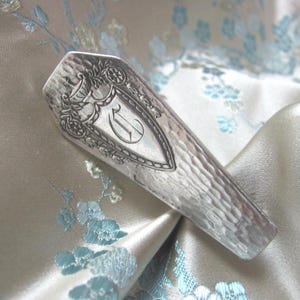 Vintage Silver Mono C Lapel Clip Scarf Clip Brooch Silverware Spoon Handle Monogram Initial - Many to choose from in my shop!!!