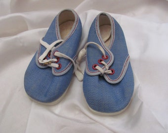 Blue Canvas Sneakers Baby Infant Child Shoes Size 3  (05)