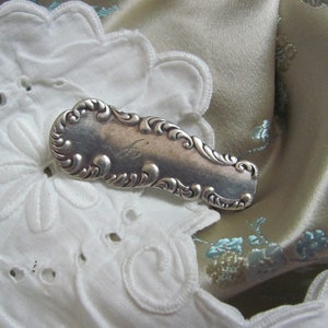 Silver Mono G Lapel Pin Scarf Pin Brooch Silverware Spoon Handle Monogram Initial - Many to choose from in my shop!!!
