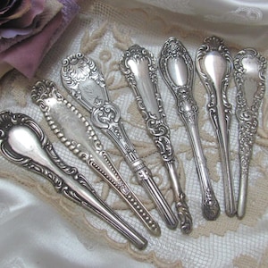Beautiful Silverware Silver Hair Bun Stick Pick Pin // Great gift idea // Fancy Ornate Patterns // *Your Choice!  Many to choose from!!!