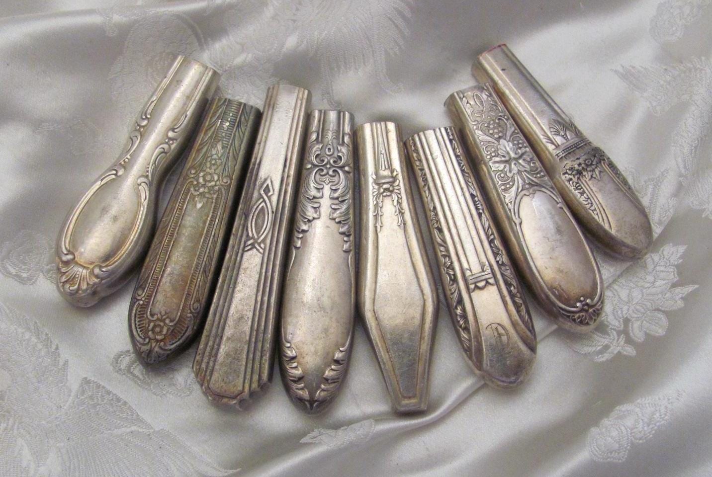 Besteck Blumenvase // Magnet für Kühlschrank oder Anstecknadel oder Anhänger - Hohler Messergriff Besteck - Viele zur Auswahl!!