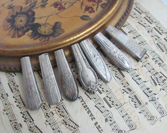 Silverware Flower Bud Vase Refrigerator Magnet or Lapel Pin or Pendant // Made from Silver Plate Hollow Handle Knife // Many in my shop!