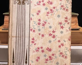 Rare Antique Cottagecore Book "Crown of Wild Olive" by John Ruskin – Antique Emerson Co. Edition Shabby Chic Floral Novel vintage Library