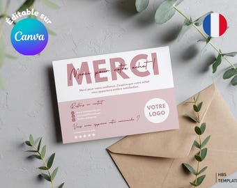 Tarjeta de agradecimiento empresarial personalizable, plantilla de tarjeta de agradecimiento empresarial, gracias por su compra, tarjeta de agradecimiento imprimible