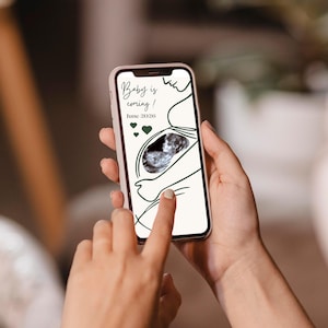 Faire-part numérique annonce de grossesse personnalisable, annonce grossesse canva, téléchargement immédiat, annonce grossesse originale