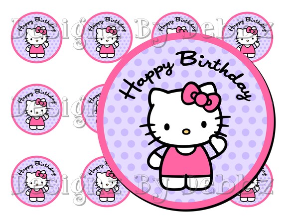 instant download hello kitty printable cupcake toppers hello kitty images printable