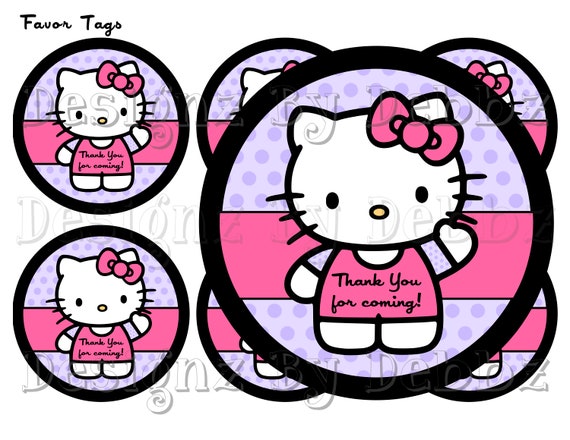instant download hello kitty printable favor tags hello kitty images printable