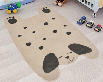 Alfombra infantil con forma de perro: Alfombra de cachorro impresa en 3D, decoración infantil