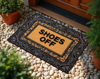 Schuhe aus Fußmatte, waschbare Fußmatte, rutschfeste Matte, Schuhe aus, Housewarminggeschenk, personalisierte Fußmatte, Geschenk für ihn, rutschfest