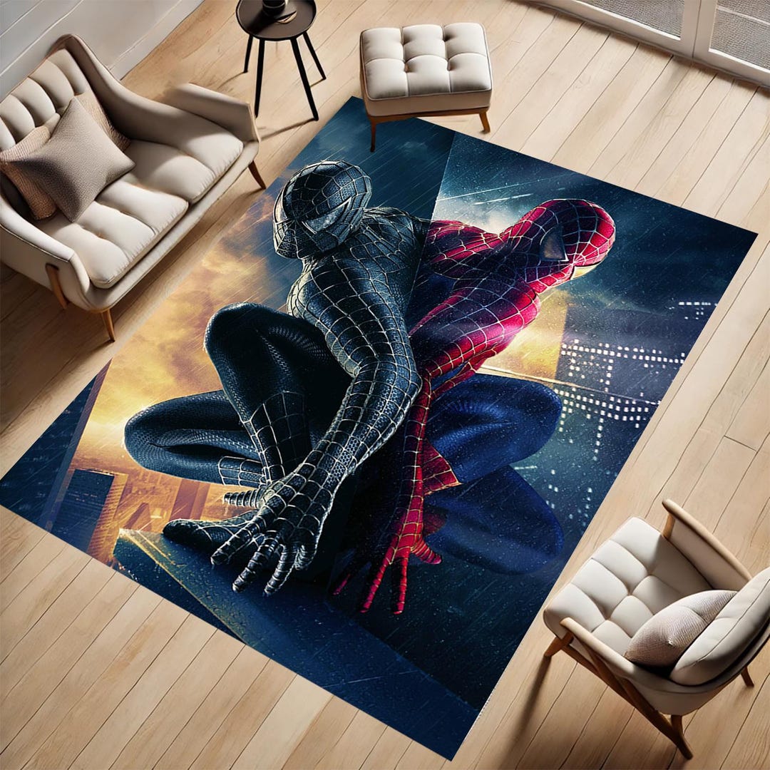 Young Room Rug, Symbiote, Venom, Spider-man, Legend Cartoon Rug, Spider ...